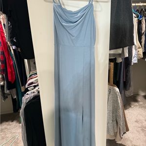 Dusty blue bridesmaid dress